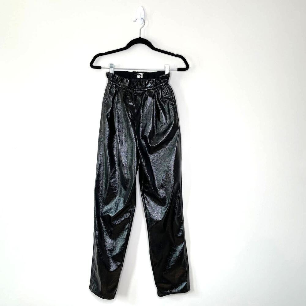 Aritzia Wilfred Jive Black Patent Pants XS